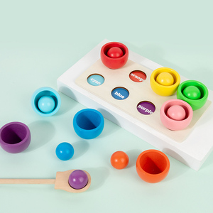 Jouets éducatifs Montessori tendance : Nouvelle tasse de classification des couleurs en bois, pour les tout-petits de 3 ans et plus – Apprentissage ludique et stylé - Product Image 5