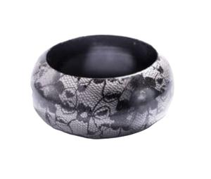 กำไลไม้แฟชั่นงานทำมือทาสีกว้างดีไซน์ตามสั่ง - Product Image 3