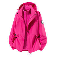 Outdoor-modejas voor koppels Stijlvol met uitneembare binnenvoering Warmte Fleece gevoerd Pluche Dik Windbestendig Waterdicht