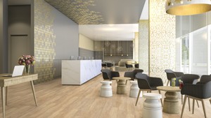 Revêtement de <span class=keywords><strong>sol</strong></span> <span class=keywords><strong>Gerflor</strong></span> Creation 30 LVT 0441 Chêne Miel, Planches de vinyle de luxe imperméables pour bureaux et commerces - Product Image 4