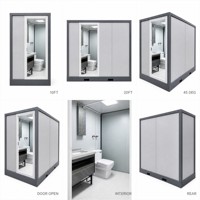 Maisons préfabriquées prêtes à être expédiées, toilettes portables, cabine de douche mobile, toilettes publiques pour chantier, maison conteneur