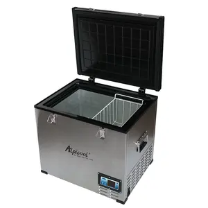 Alpicool122.4Lポータブル電気自動車クーラー車冷蔵庫冷凍庫コンプレッサーキャンプ電気クーラーボックス12v 24v 100-240v