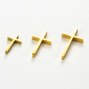 Ciondolo a croce di Gesù semplice e minimalista per uomo e donna, in acciaio inossidabile unisex, taglia S/M/<span class=keywords><strong>L</strong></span>, non sbiadisce, ciondolo religioso cristiano, idea regalo. - Product Image 3