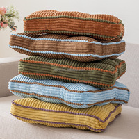Coussin de chaise en velours côtelé - Forme carrée, tissu épais et ultra doux, technique de couture - Coussin de chaise pour la maison et le bureau