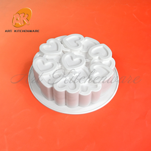 <span class=keywords><strong>AK</strong></span> Heart 3D Chocolate Mousse molde de silicona para pastel para boda helado pastel molde de silicona para hornear Pan pastelería bandeja para hornear - Product Image 3
