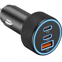 Cargador de Coche USB C de Alta Calidad, Cargador de Coche Mini de Doble Puerto Tipo C, Cargador de Coche de Carga Rápida Tipo C para Coche