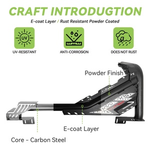 Roll Bar Universale per Pickup in Acciaio Resistente per F150 Hilux Revo <span class=keywords><strong>L200</strong></span> Ranger NP300, Barra Sportiva, Accessori 4x4 OEM - Product Image 6