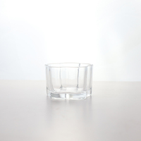 Gobelet en verre sodocalcique de 110 ml, forme de fleur, personnalisable en gros, design moderne, passe au lave-vaisselle et au micro-ondes