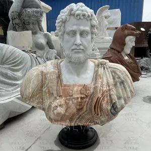 BLVE Famous European Indoor Home Decor Character Natural Stone Figure Head Sculpture Marble Bust Statue