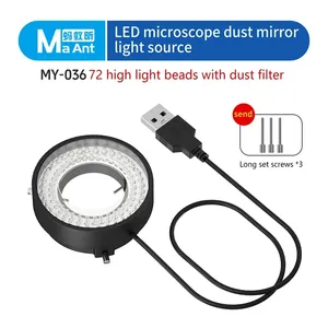 Lampe Maant MY-036 MY-037 USB 5V LED pour réparation de <span class=keywords><strong>téléphone</strong></span> portable Lampe de microscope résistant à la poussière et à l'huile Lampe à source lumineuse 144 perles de lampe - Product Image 6