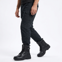 Bottes de randonnée tactiques en cuir pleine fleur noir pour hommes, usage professionnel et d'aventure en plein air, OEM ODM personnalisé, ISO CE