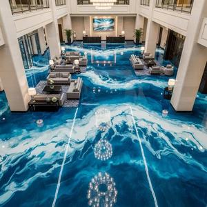 Wholesale QIHANG Epoxy Art Floor <b>Paint</b> UV Resistant Water-based Self-leveling Liquid Coating Non Slip Wear Resistant Floor <b>Paint</b> - Product Image 5