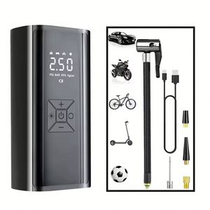 เครื่องสูบลมยางไฟฟ้าไร้สาย รุ่น Air 6000mAh 150Psi หน้าจอดิจิตอล สำหรับมอเตอร์ไซค์และรถยนต์ - Product Image 1