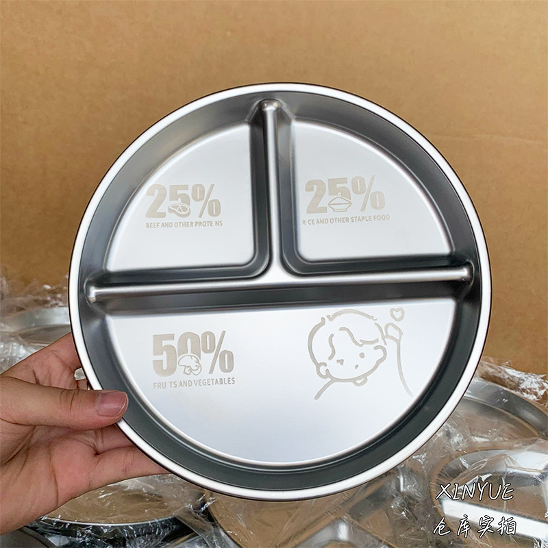 Assiette à trois compartiments pour garçons [23 cm] - Perte de poids