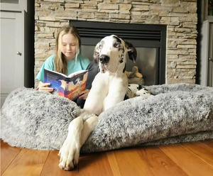 Bequemes Großes Ovales Hundebett für Menschen für tiefen Schlaf für große Hunde Weiches Flauschiges Orthopädisches Schaumstoff-Hundebett in Menschengröße - Product Image 4