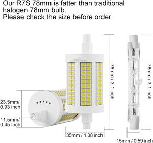 Ampoule <span class=keywords><strong>LED</strong></span> <span class=keywords><strong>R7S</strong></span> Dimmable 78mm <span class=keywords><strong>20W</strong></span>, type maïs, avec puce SMD 2835, remplace les lampes halogènes, vente directe usine - Product Image 2