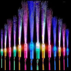 Bâton lumineux LED à fibres optiques, best-seller, avec interrupteur à bouton, 3 modes clignotants, pour fêtes et événements - Product Image 1