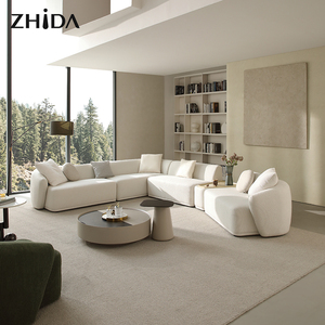 Ensemble de canapés modulaires confortables et économiques avec rembourrage en éponge, design contemporain pour les salons d'appartements et de villas - Product Image 1