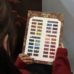 Kit de vernis gel UV effet œil de chat 36 couleurs, sans HEMA ni TPO, avec présentoir de distribution, magnétique, à retirer par trempage, pour salon LED - Product Image 1