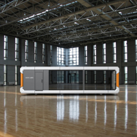 Capsule spatiale préfabriquée édition sombre, maison modulaire compacte, hôtel-resort, pod, cabine conteneur portable, bureau moderne