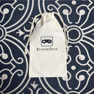 Sac à poussière réutilisable en coton biologique 100% imprimé sur mesure, certifié GOTS, pour bagues et boucles d'oreilles, recyclable - Product Image 3