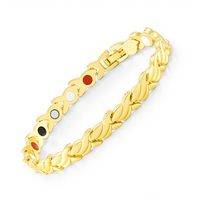Bracelet en or à maillons ajustables unisexe, motif poisson, thérapie magnétique, énergie santé, simplicité, bijoux de mode