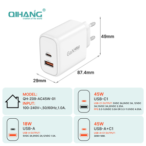 Caricatore da Muro EU 45W a Ricarica Rapida, Adattatore USB-C GaN per Laptop/Tablet/Fotocamera, Presa di Alimentazione PD 3.0 per <span class=keywords><strong>Notebook</strong></span> - Product Image 6