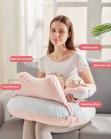 Couverture en coton tricoté rose bébé taille réglable bras dos soutien biberon allaitement allaitement oreiller d'allaitement pour l'allaitement