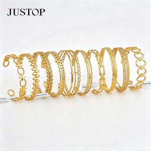 Pulseras OEM/OEM personalizadas, impermeables, de acero inoxidable, chapadas en oro, joyería de moda, hipoalergénicas, resistentes al deslustre. - Product Image 2