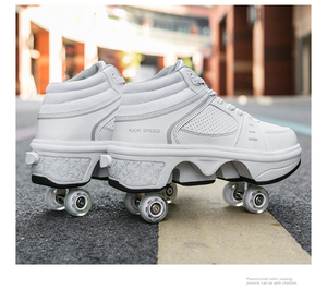Chaussures de patinage d'extérieur WECOO avec logo personnalisé, lumières LED clignotantes, <span class=keywords><strong>4</strong></span> <span class=keywords><strong>roues</strong></span> rétractables, pour enfants - Product Image 5