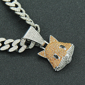 2026 Hot Selling Cute <b>Style</b> Little Fox <b>Head</b> Pendant Necklace Personalized Simple Design Men's Necklaces Wholesale Jewelry Trendy - Product Image 2