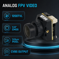 Caméra FPV analogique HD Axisflying C2 1200TVI, capteur CMOS 1/4, 5-40V PAL NTSC, grand angle 16:9, certifiée CE/FCC pour drone de course