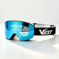 Masque de ski à lentille magnétique interchangeable, sangle à dégagement rapide, anti-buée UV400, compatible casque, masque de sport d'hiver personnalisé