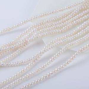 Perles d'eau douce Mantou de 4 à 4,5 mm, perles pour boucles d'oreilles DIY, perles facettées, perles en gros, granulés pour la fabrication de bijoux - Product Image 1