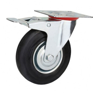 YTOP <span class=keywords><strong>3</strong></span> - 8 pouces 75-200mm, noyau en acier, caoutchouc, chariot à benne industrielle, conteneur à déchets, roulettes, élimination des déchets, roulettes en caoutchouc - Product Image 2