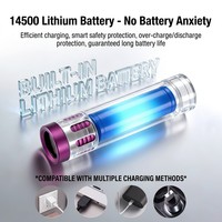 Mini Lámpara UV de 365nm para Uñas, Curado de Esmalte en Gel, Doble Núcleo, Alta Potencia, Profesional, Acero Inoxidable, Recargable por USB, Linterna para Arte de Uñas DIY