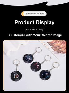 Cá nhân hoá NFC Đen tag PVC Vinyl kỷ lục CD Keychain 13.56MHz <span class=keywords><strong>Mifare</strong></span> NFC cho người nổi tiếng buổi hòa nhạc Quà Tặng bên - Product Image 5