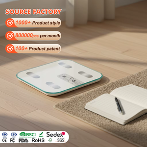 Nouvelle conception, grand écran, verre ITO, <span class=keywords><strong>balance</strong></span> intelligente connectée sans fil, <span class=keywords><strong>balance</strong></span> de composition corporelle, 180 kg, 396 lb - Product Image 1