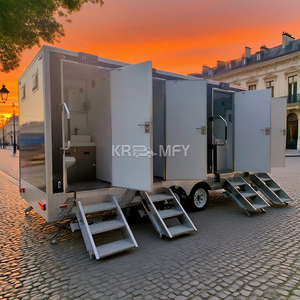 Toilettes et douche mobiles portables de conception populaire 2025, remorque de toilettes - Product Image 1