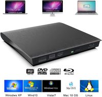 Reproductor HD ultradelgado para Windows, unidad Blu-ray externa USB3.0 Disco 3D Reproductor Blu-ray Unidad Blu-ray externa