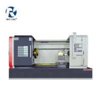 Tour horizontal à lit plat CNC robuste CK61125 pour tournage de précision de pièces automobiles, cylindres hydrauliques et arbres de grande diamètre