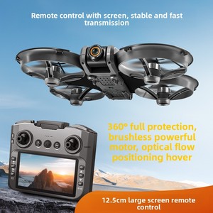Drone FPV S156 sans balais avec positionnement optique, télécommande, écran intégré, photographie aérienne haute définition, quadricoptère - Product Image 4