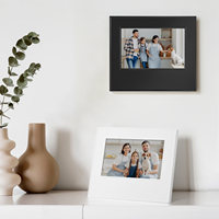 Cadre photo numérique personnalisable avec enregistrement vocal 30 secondes, 7,5 x 6,3 pouces, à poser ou à accrocher au mur, idéal pour les cadeaux