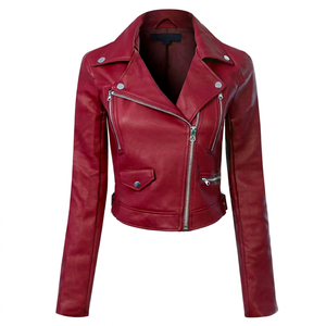 Promotion Vente en gros Vestes pour femmes Vêtements de mode Vestes en cuir véritable pour femmes Vente chaude Vestes en cuir élégantes pour femmes - Product Image 1