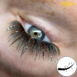 Extensiones de Pestañas A-RIX Stellar Sparkle, Pestañas Individuales Brillantes de Colores Cristalinos, Venta al por Mayor, Marca Privada, Bandeja de 12/16 Filas - Product Image 5