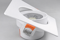 Spot LED encastré anti-éblouissement, Plafonnier encastré ignifuge, Luminaire commercial doux sans éclairage principal