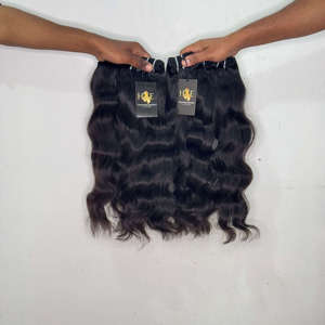 Extensiones de cabello ondulado al por mayor, cabello humano indio ondulado sin procesar con cutículas alineadas. - Product Image 2