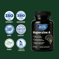 Complément Cérébral Premium Huperzine A en Comprimés Naturels Sans Gluten, Marque Privée OEM/ODM, Soutient la Fonction Cognitive pour Adultes