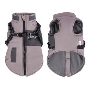 Automne <span class=keywords><strong>hiver</strong></span> imperméable épaissi chaud chien vêtements Style moderne couleur unie vêtements pour animaux de compagnie en Polyester pour le nouvel an - Product Image 2