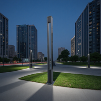 Lampe solaire LED moderne en aluminium pour jardin, étanche IP65, éclairage paysager extérieur, lampadaire architectural pour cour et pelouse